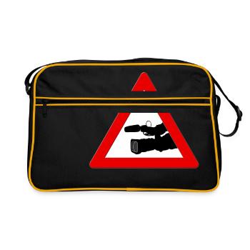 Attention, cameraman! - Retro Bag - black/gold - Front