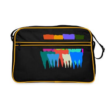 I shit on your teeth - Retro Bag - black/gold - Front