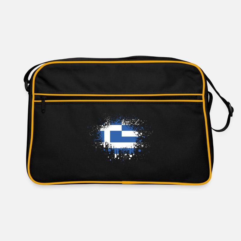 Grèce drapeau blob Athènes Crète Kos Hellas Sac Retro