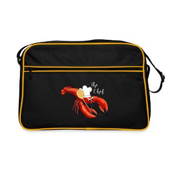 The chef, cook, cook, lobster - Retro Bag - black/gold - Front