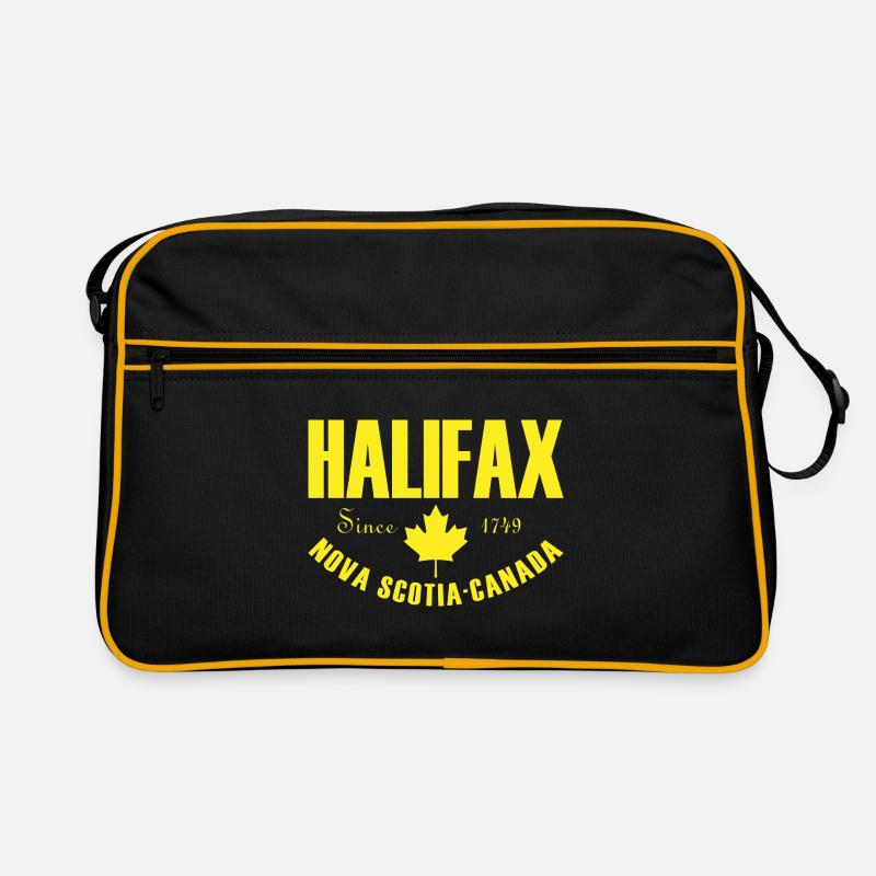 Halifax nova scotia Geschenk Kanada Kanadisch - Retro Tasche - Schwarz/Gold