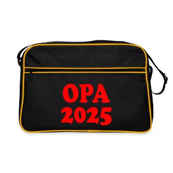 Opa 2025 - Retro Tasche - Schwarz/Gold - Vorne