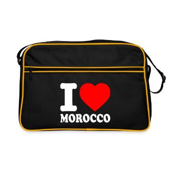 I love morocco - maroc - Sac Retro - noir/or - Devant