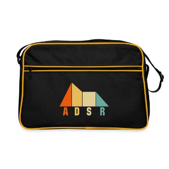 ADSR Synthétiseur musique musiciens keyboard cadeau - Sac Retro - noir/or - Devant