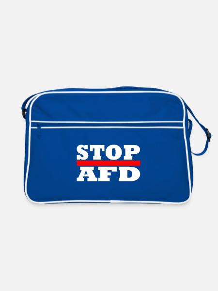 Stop Afd - Retro Bag - blue/white - Front