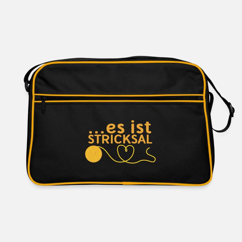 Stricksal Stricken Hobby Handarbeit Wolle Geschenk Retro Tasche