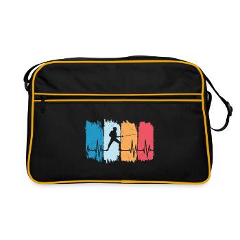 Fencing Heart Rhythm Fencing Gifts 2021 - Retro Bag - black/gold - Front