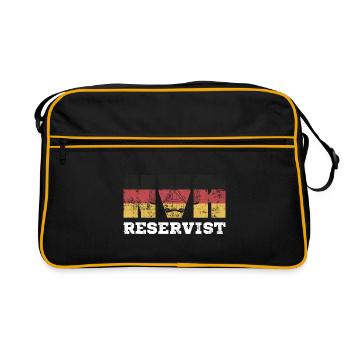 NVA reservist DDR Ostdeutschland Geschenk Ossi - Retro Tasche - Schwarz/Gold - Vorne