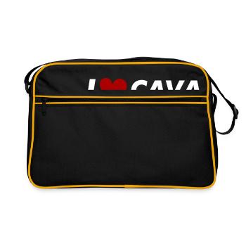 I love cava - Retro Bag - black/gold - Front