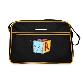 Bébé jeu de nativité cadeau - Sac Retro - noir/or - Devant