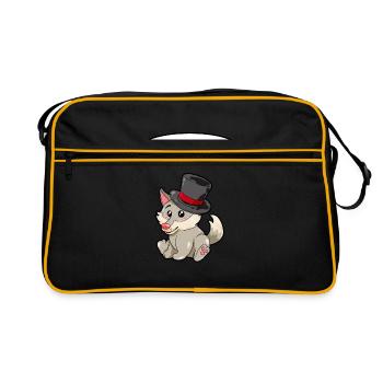 Magician Wolf - Retro Bag - black/gold - Front