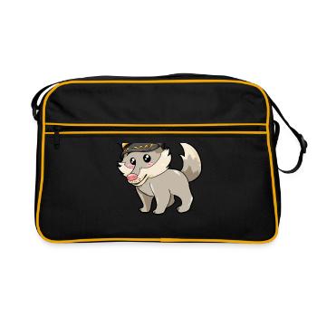 Pilot Wolf - Retro Bag - black/gold - Front
