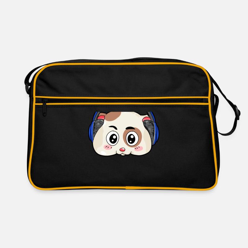 Hamster mit Kopfhörer Retro Tasche