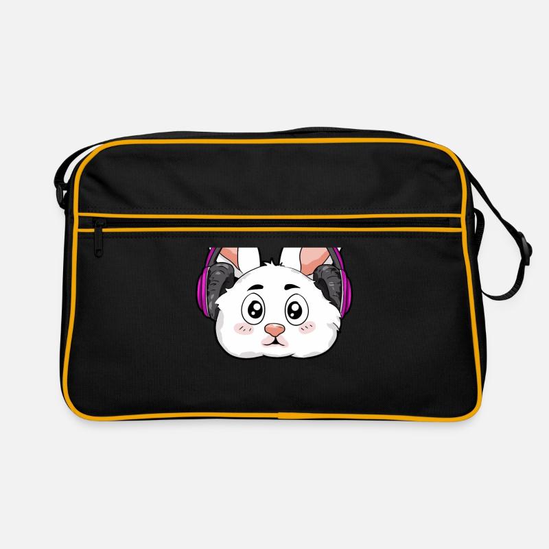 Lapin avec écouteurs Sac Retro
