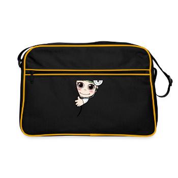 Bébé Médecin Grossesse Enceinte - Sac Retro - noir/or - Devant