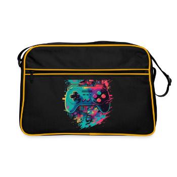 Retro Konsole - Retro Tasche - Schwarz/Gold - Vorne