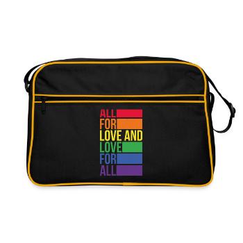 Tout pour l'amour et l'amour pour tous les cadeaux - Sac Retro - noir/or - Devant
