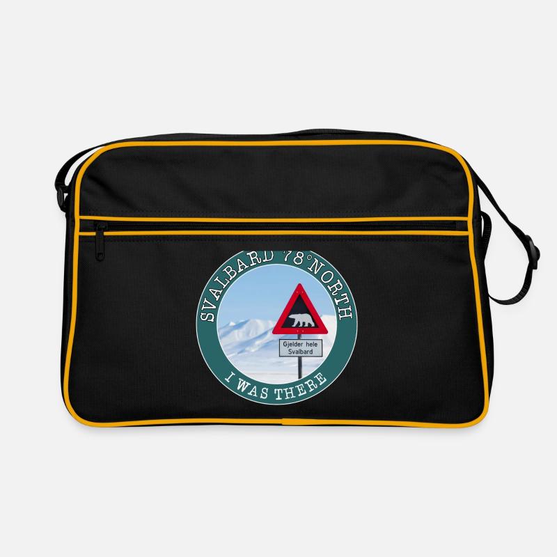 Svalbard 78 North I war da. North pole Arctic - Retro Tasche - Schwarz/Gold