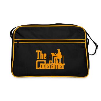 The Codefather Coding Programier Cadeau - Sac Retro - noir/or - Devant