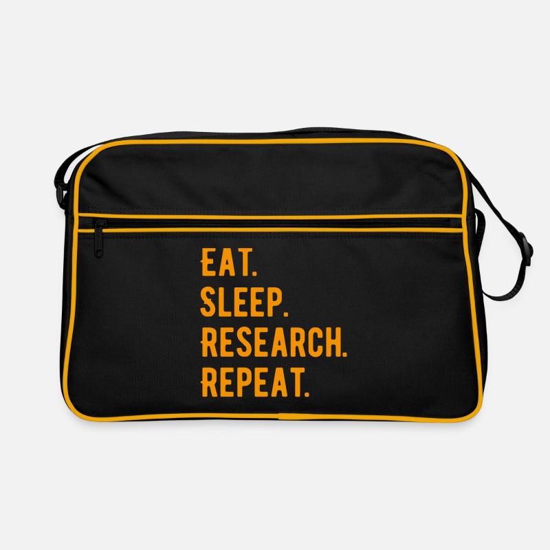 Eat Sleep Research Repeat Phd gift Sac Retro