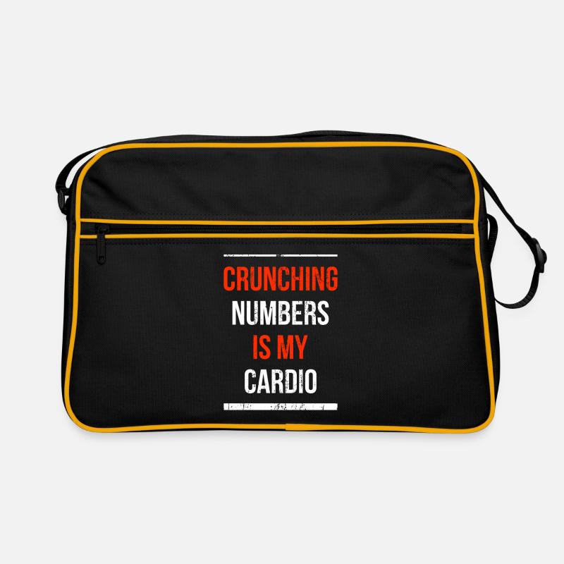 Crunching Numbers is my Cardio Buchhalter Geschenk Retro Tasche