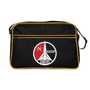 URSS Sputnik missile soviétique - Sac Retro - noir/or - Devant