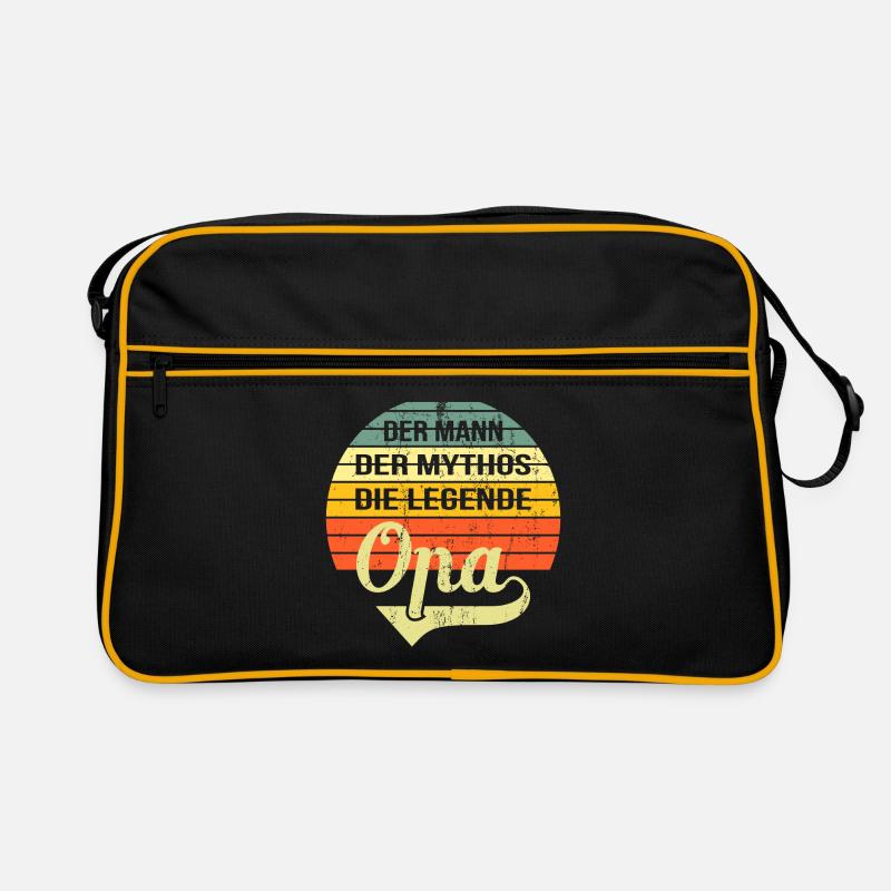 Der mann der mythos die legende Opa Geschenk - Retro Tasche - Schwarz/Gold