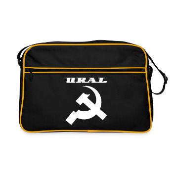 Ural Dnepr USSR motorcycle - Retro Bag - black/gold - Front