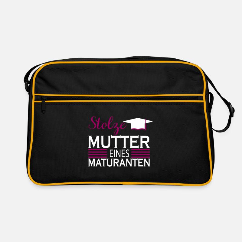 Matura stolz Mutter Spruch Geschenk Retro Tasche