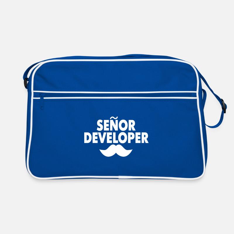 Senior Developer Coding Quote Gift Retro Bag
