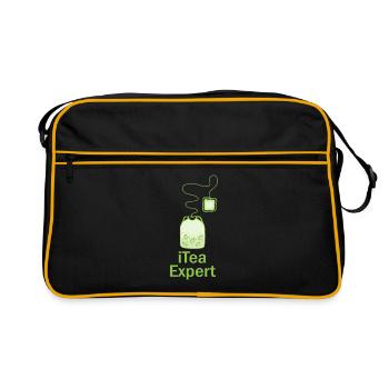 IT Expert Coding Beruf Spruch Geschenk - Retro Tasche - Schwarz/Gold - Vorne