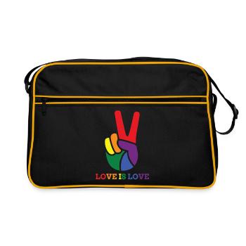 L'amour c'est l'amour - Sac Retro - noir/or - Devant