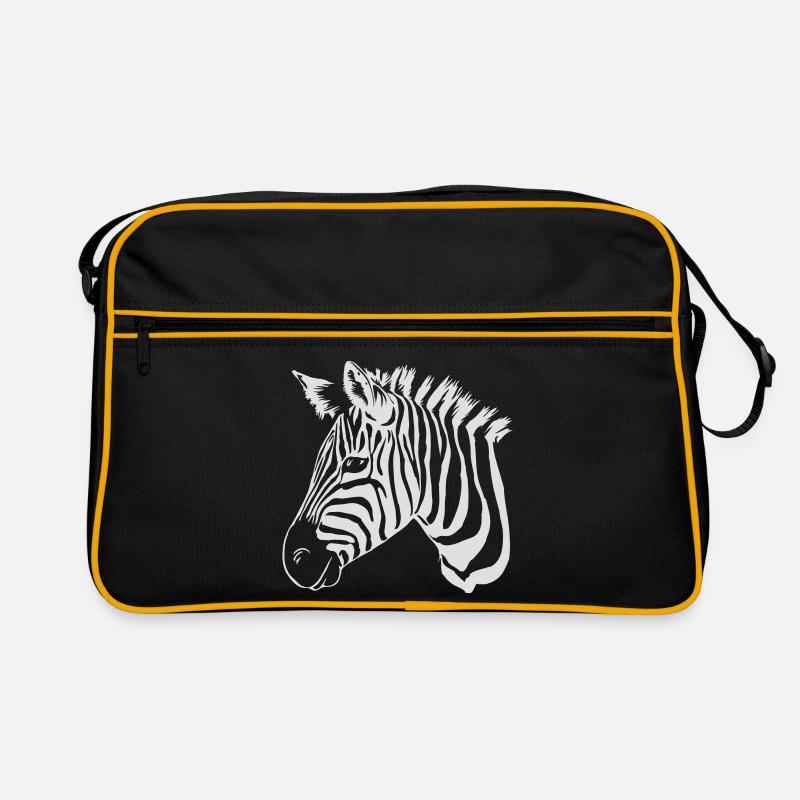 zebra light - Retro Tasche - Schwarz/Gold