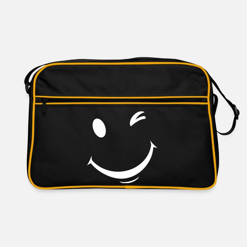 White wink expression Retro Bag