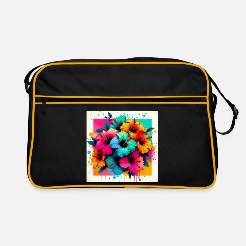 Hibiscus Flowers Retro Bag