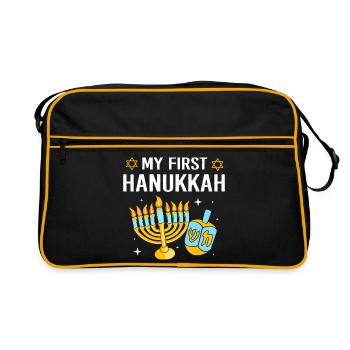 Hanukah Hanukkah Chanukkah - Retro Bag - black/gold - Front