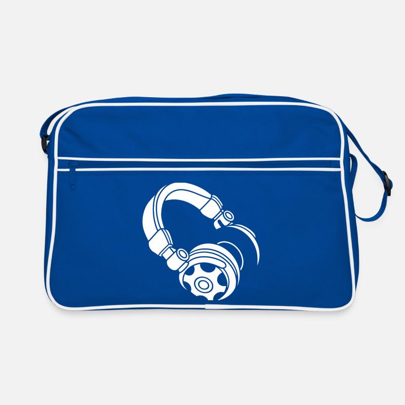 Kopfhörer Silhouette: DJ & Musik Vibes Retro Tasche