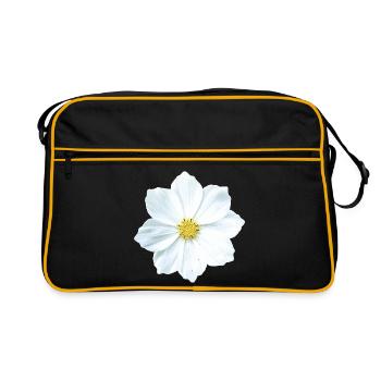 Blume - Retro Tasche - Schwarz/Gold - Vorne
