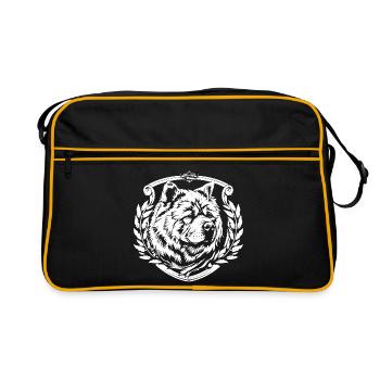 Blason du chien - Sac Retro - noir/or - Devant