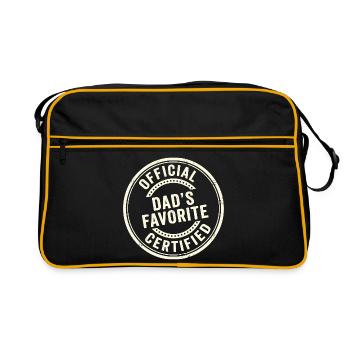 Enfant préféré Drôle officiel Papa Préféré - Sac Retro - noir/or - Devant