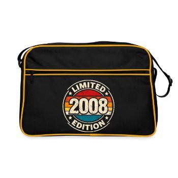 Vintage 2008 – 18th Birthday Milestone Design - Retro Bag - black/gold - Front