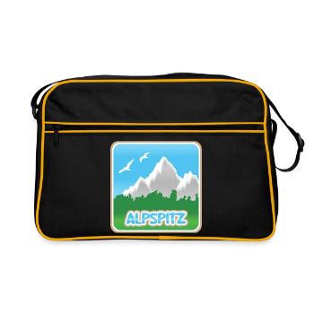 Bergsport Alpspitz - Retro Tasche - Schwarz/Gold - Vorne
