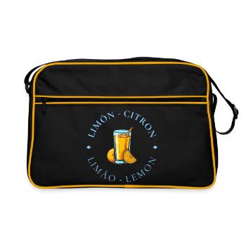 Lemonade Citrus Circle Logo - Retro Bag - black/gold - Front
