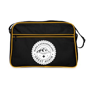 rendre le s’Bünderland grand à nouveau - Sac Retro - noir/or - Devant