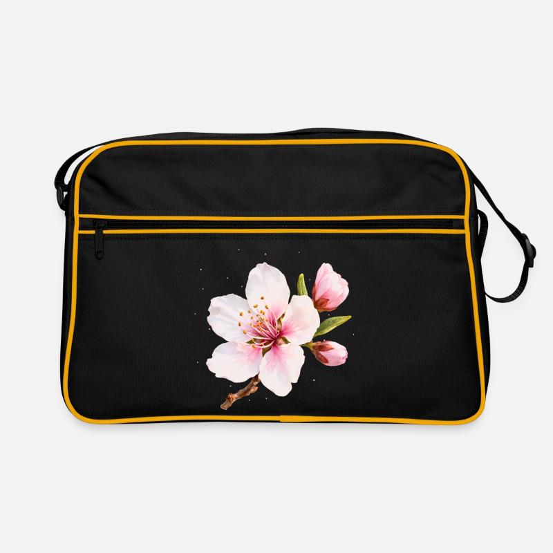 Fleurs d’amandier, fleur rose de printemps, fleur de printemps Sac Retro