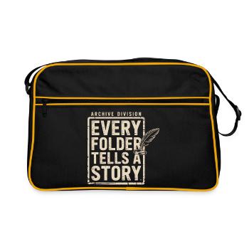 Every Folder Tells a Story - Retro Bag - black/gold - Front