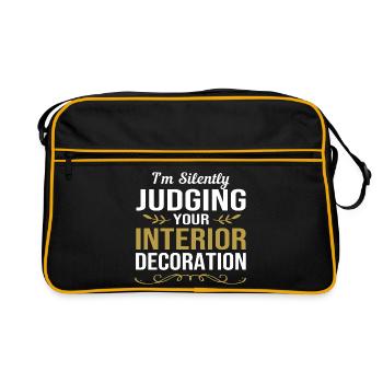 Innenarchitekt Architektur Architekt - Retro Tasche - Schwarz/Gold - Vorne