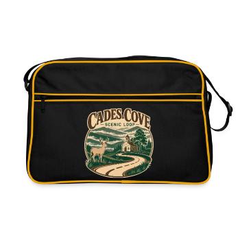 Cades Cove Scenic Loop Great Smoky Mountains Road  - Retro Bag - black/gold - Front