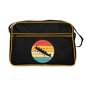 Retro rowing rowing boat vintage rowing - Retro Bag - black/gold - Front
