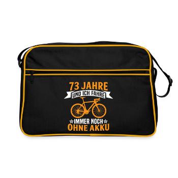 73. Geburtstag radfahrer fahrrad 73 jahre rennrad - Retro Tasche - Schwarz/Gold - Vorne